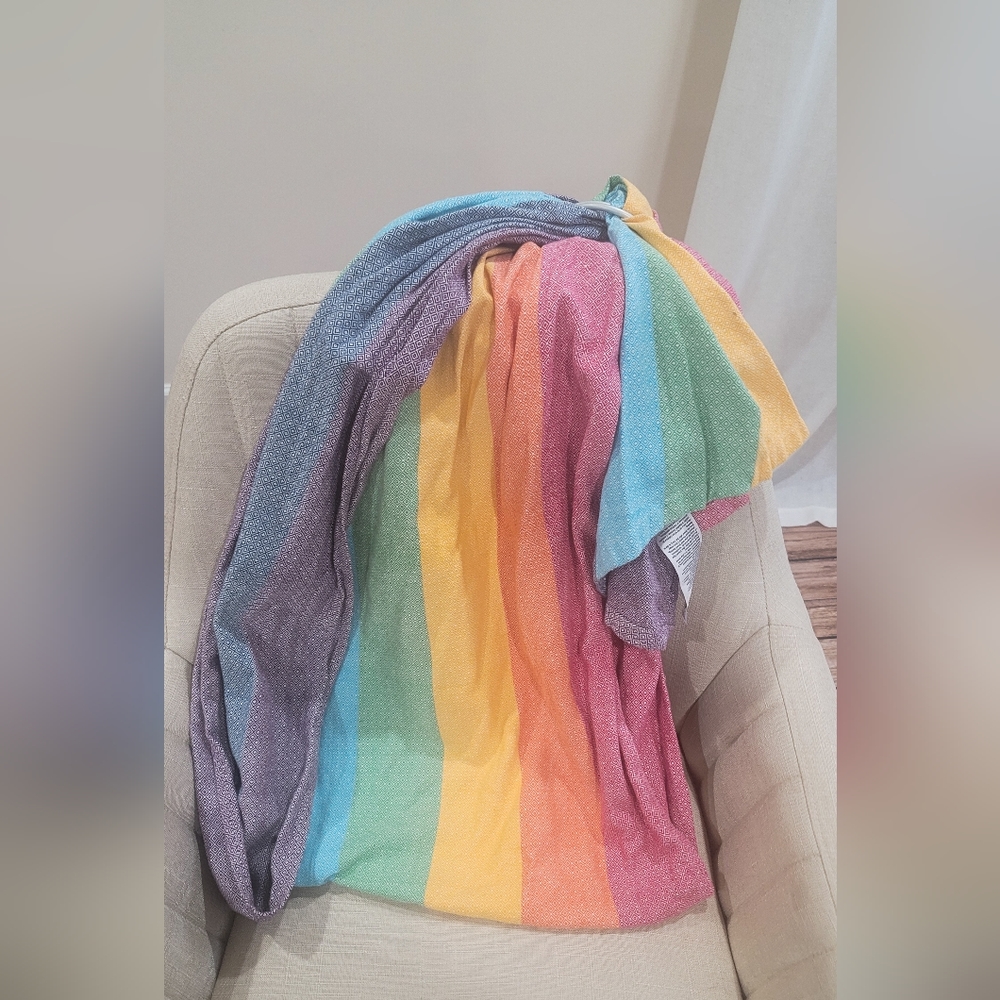 Girasol rainbow diamond weave ring sling